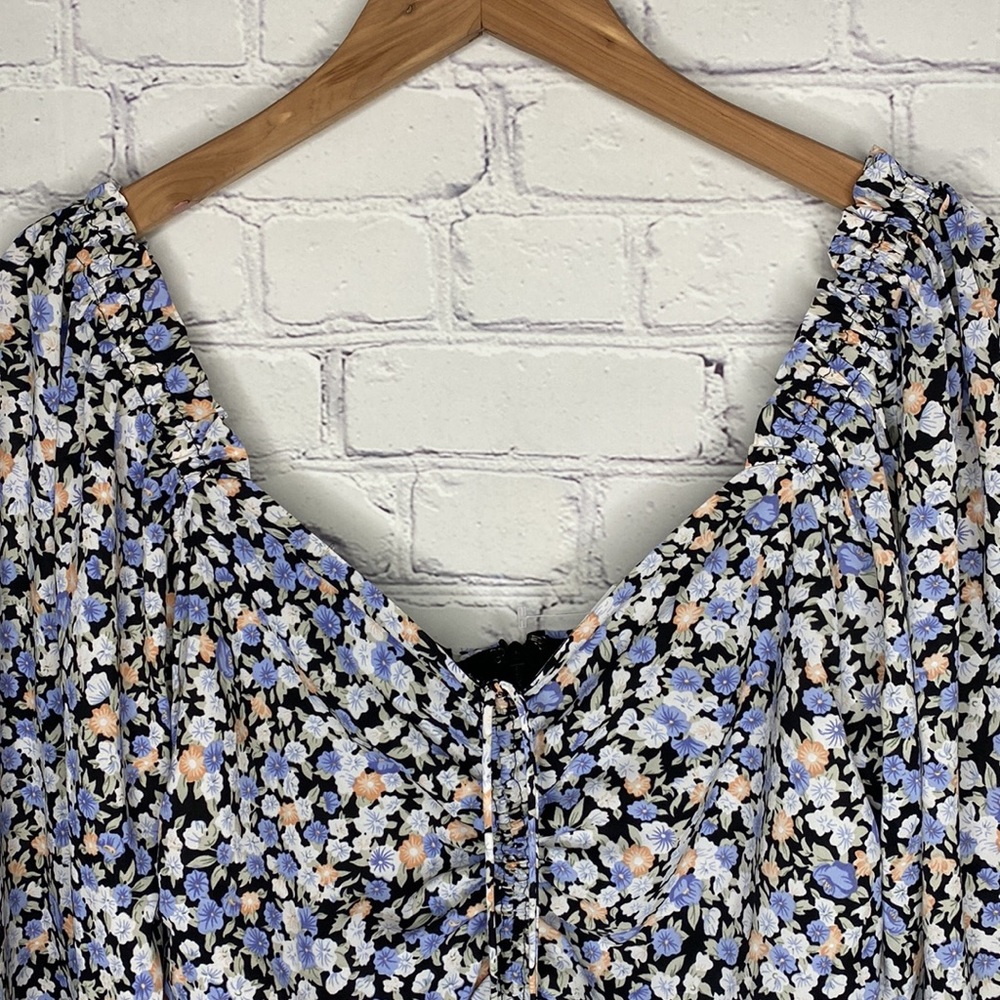 Fore Collection Floral Ruched Mini Dress - Picture 7 of 12